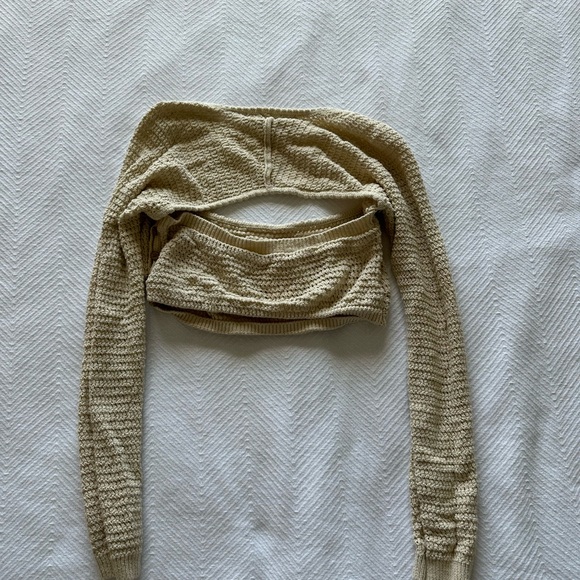 Free people beach cropped sweater top - Picture 3 of 3